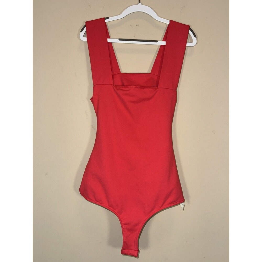 Free People Intimately Oh She Scrappy Bodysuit Orange Open Back XS Sleeveless
